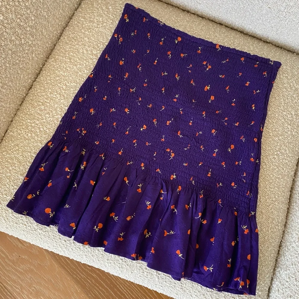UO Purple Floral Mini Skirt